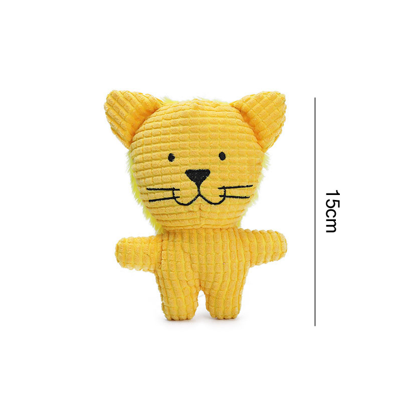 KFX-9692093 Cute Animal Shape Plush Toy for Dogs and Cats, Squeaky and Bite Resistant Chew Toy, Easy to Clean Pet Accessory