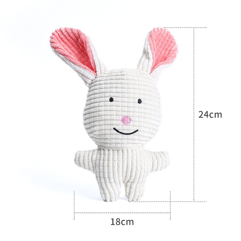 KFX-9692093 Cute Animal Shape Plush Toy for Dogs and Cats, Squeaky and Bite Resistant Chew Toy, Easy to Clean Pet Accessory