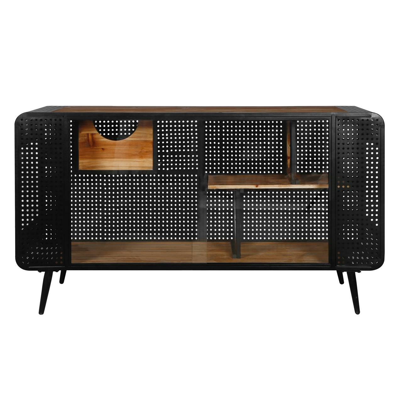 KFX-9692477 Spacious Cat House with Tempered Glass Doors and Modern Design for Indoor Use
