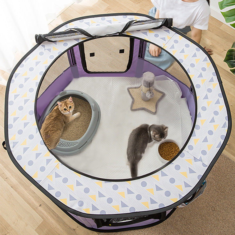 KFX-9693629 Cat Delivery Room Folding Tent - Fully Enclosed Design in Multiple Sizes