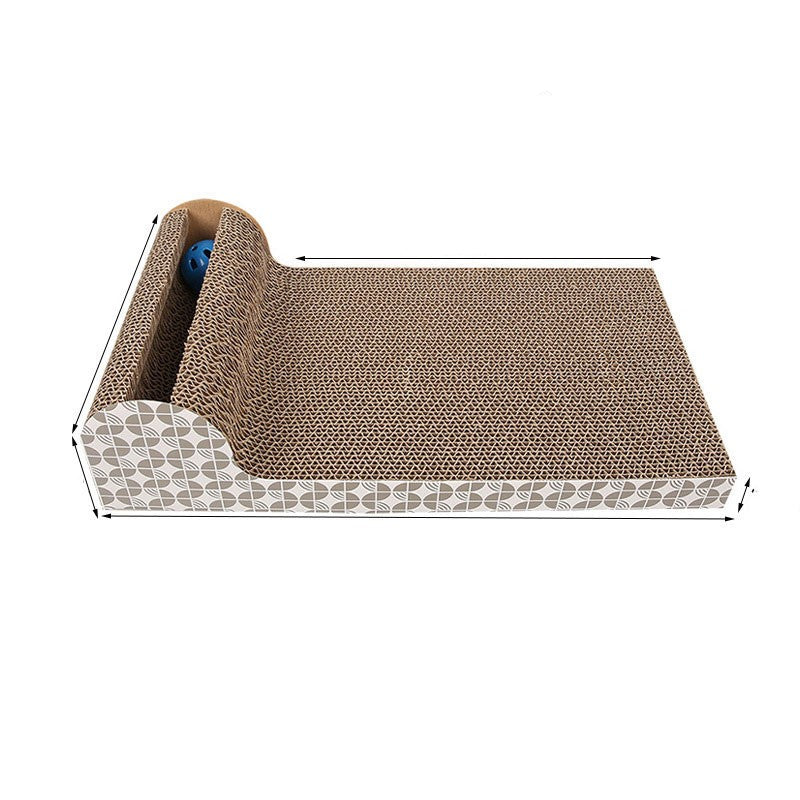 KFX-9694781 Corrugated Paper Cat Scratch Board with Catnip - Wear-Resistant Vertical Cat Pad