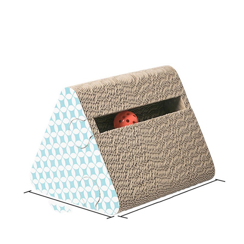 KFX-9694781 Corrugated Paper Cat Scratch Board with Catnip - Wear-Resistant Vertical Cat Pad