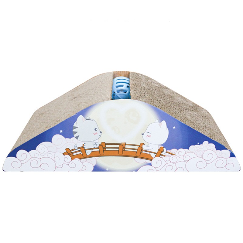 KFX-9694781 Corrugated Paper Cat Scratch Board with Catnip - Wear-Resistant Vertical Cat Pad