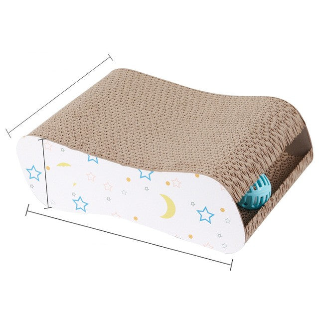KFX-9694781 Corrugated Paper Cat Scratch Board with Catnip - Wear-Resistant Vertical Cat Pad