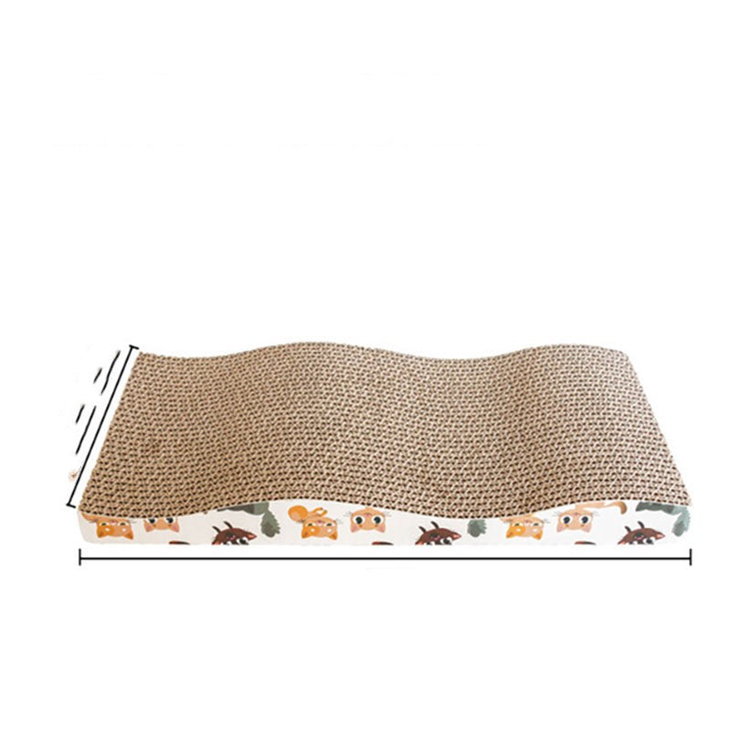 KFX-9694781 Corrugated Paper Cat Scratch Board with Catnip - Wear-Resistant Vertical Cat Pad