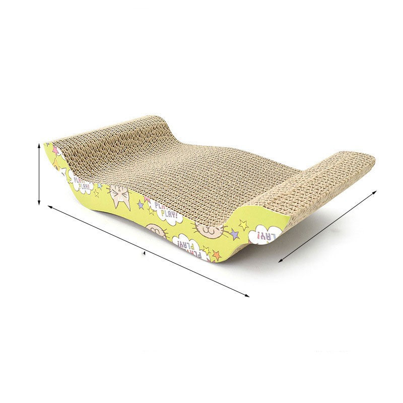 KFX-9694781 Corrugated Paper Cat Scratch Board with Catnip - Wear-Resistant Vertical Cat Pad