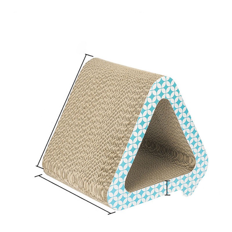 KFX-9694781 Corrugated Paper Cat Scratch Board with Catnip - Wear-Resistant Vertical Cat Pad