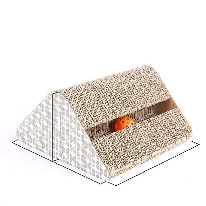 KFX-9694781 Corrugated Paper Cat Scratch Board with Catnip - Wear-Resistant Vertical Cat Pad