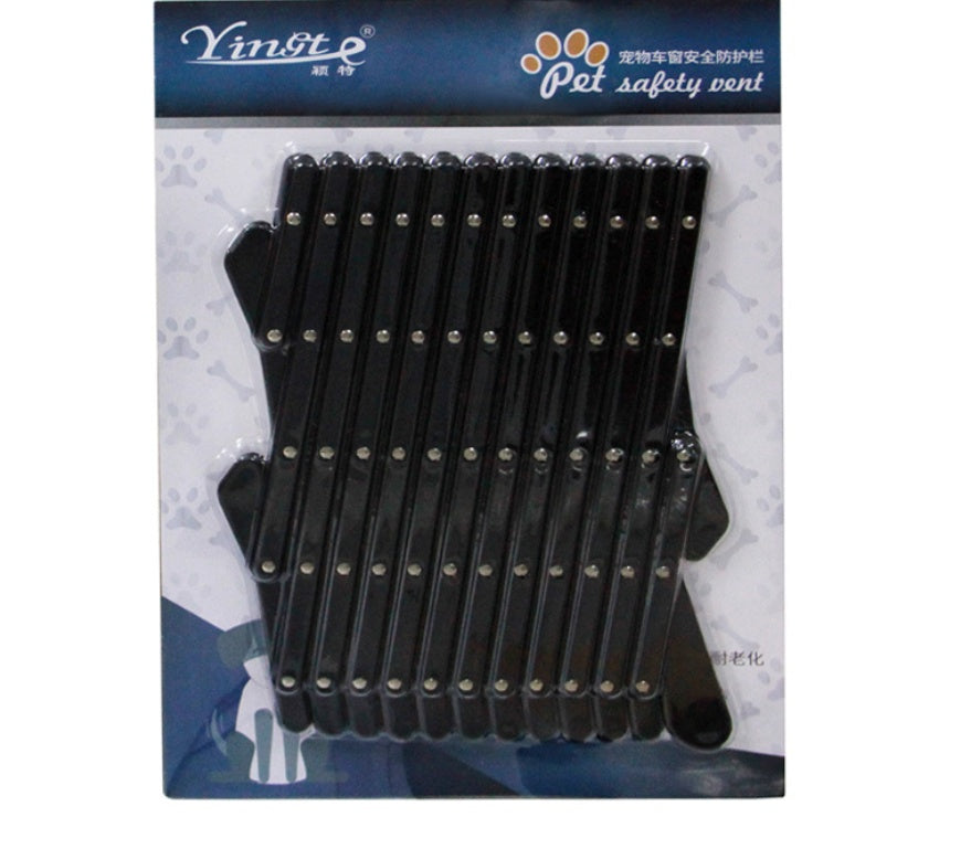 KFX-9696189 Universal Telescopic Pet Window Fence in Black - Durable Polypropylene, Easy Storage