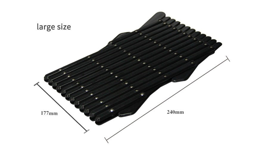 KFX-9696189 Universal Telescopic Pet Window Fence in Black - Durable Polypropylene, Easy Storage