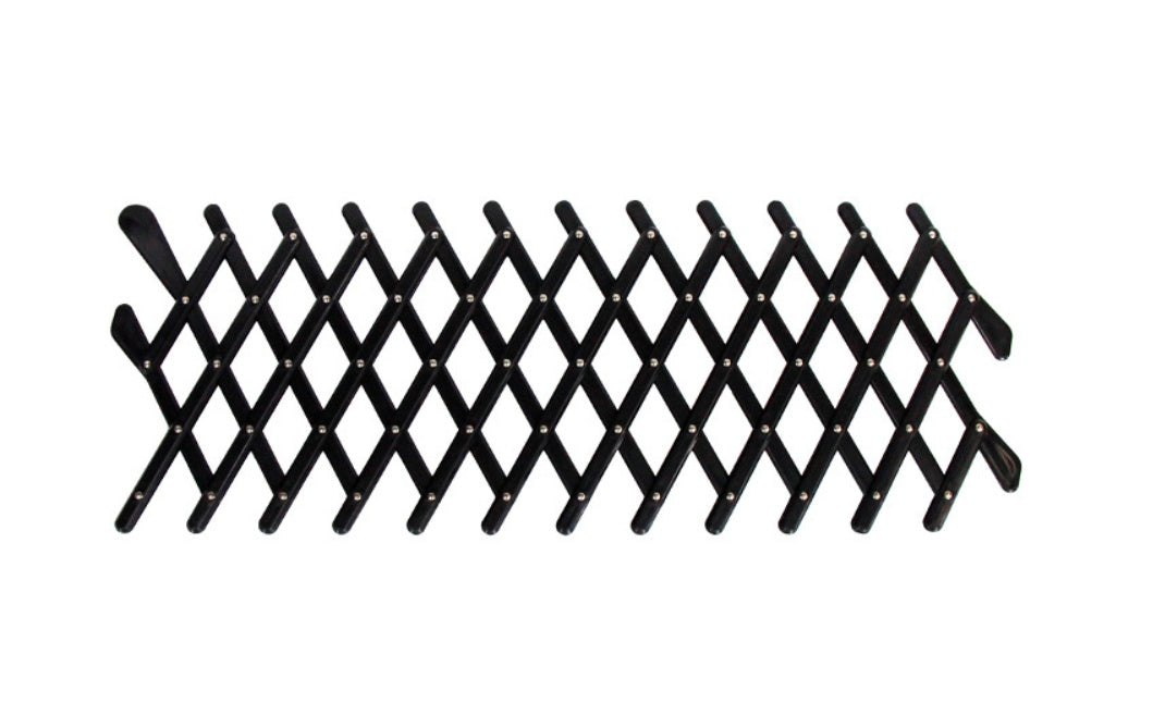 KFX-9696189 Universal Telescopic Pet Window Fence in Black - Durable Polypropylene, Easy Storage