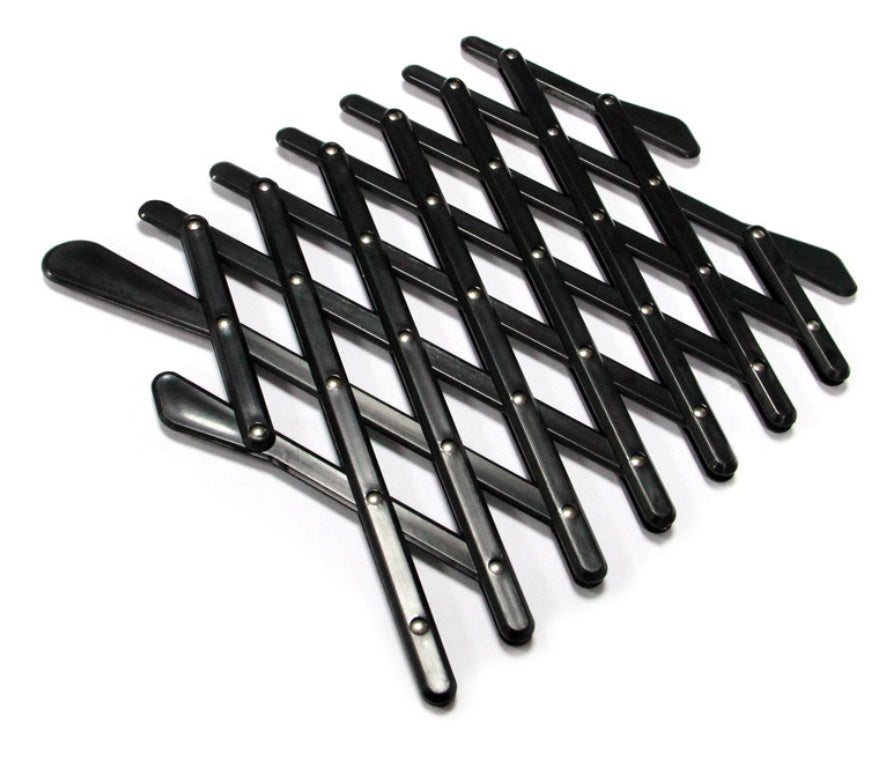 KFX-9696189 Universal Telescopic Pet Window Fence in Black - Durable Polypropylene, Easy Storage