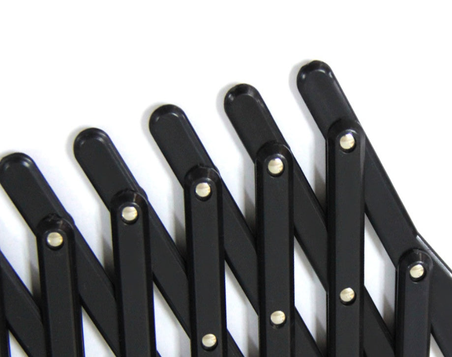 KFX-9696189 Universal Telescopic Pet Window Fence in Black - Durable Polypropylene, Easy Storage