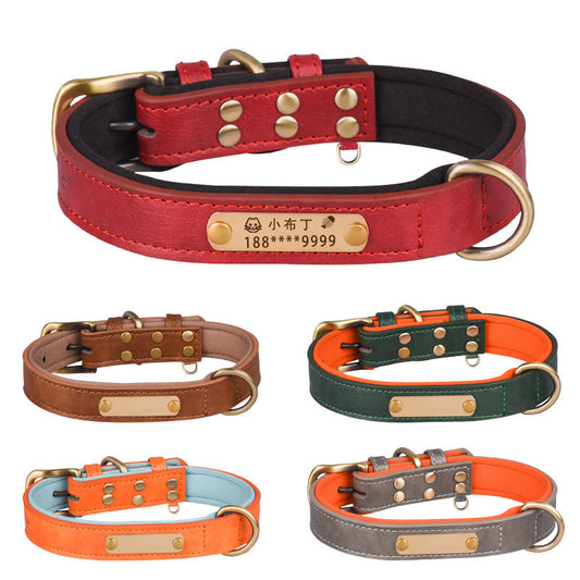 KFX-9697213 Breathable PU Leather Dog Collar and Leash Set in Various Stylish Colors