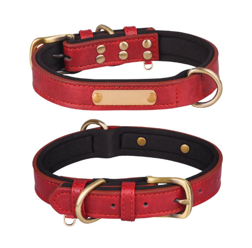KFX-9697213 Breathable PU Leather Dog Collar and Leash Set in Various Stylish Colors