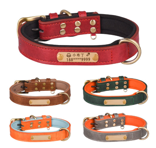 KFX-9697213 Breathable PU Leather Dog Collar and Leash Set in Various Stylish Colors