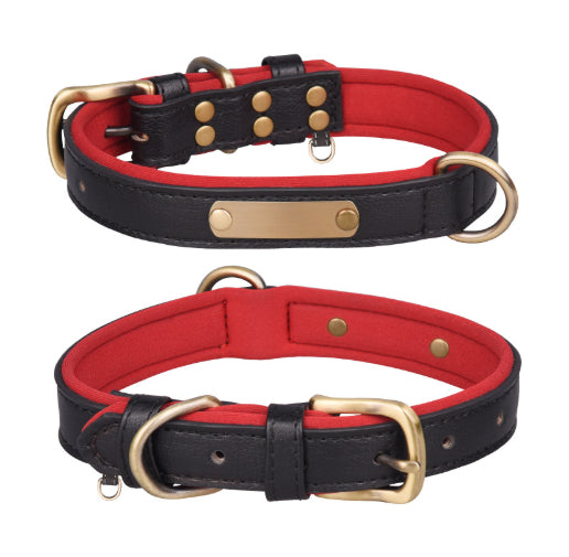 KFX-9697213 Breathable PU Leather Dog Collar and Leash Set in Various Stylish Colors