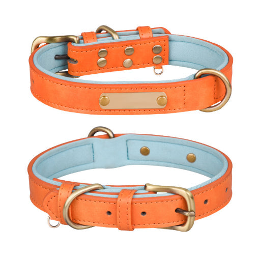KFX-9697213 Breathable PU Leather Dog Collar and Leash Set in Various Stylish Colors