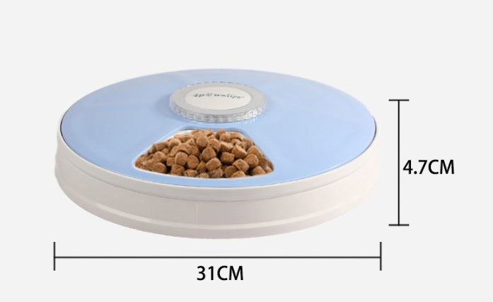 KFX-9698365 Automatic Pet Feeder with 6 Grids and Voice Reminder Function