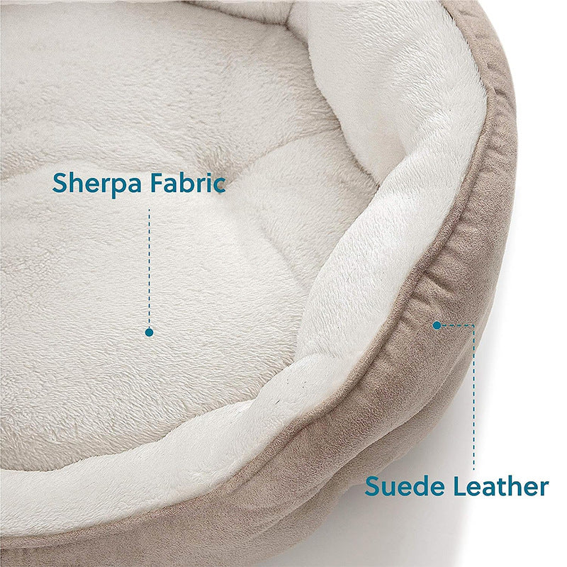 KFX-9698621 Soft Round Pet Bed Mats for Dogs and Cats - Cozy Nesting Blankets in Multiple Sizes