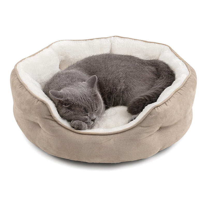 KFX-9698621 Soft Round Pet Bed Mats for Dogs and Cats - Cozy Nesting Blankets in Multiple Sizes