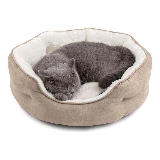 KFX-9698621 Soft Round Pet Bed Mats for Dogs and Cats - Cozy Nesting Blankets in Multiple Sizes
