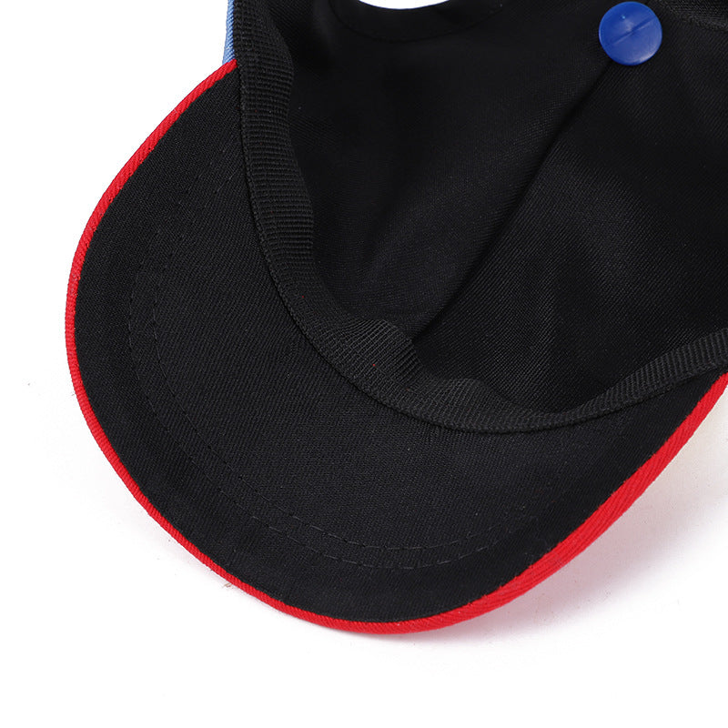KFX-9699389 Bamboo Dragonfly Dog Baseball Cap in Red, Green, and Orange - Casual Cotton Style, Available in S, M, L