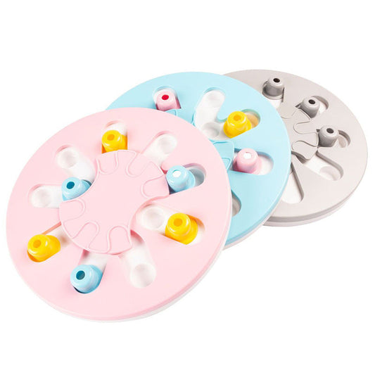KFX-9700541 Anti-Choke Pet Food Bowl - Durable ABS Material, 28 cm Diameter, Available in Blue, Pink, Grey
