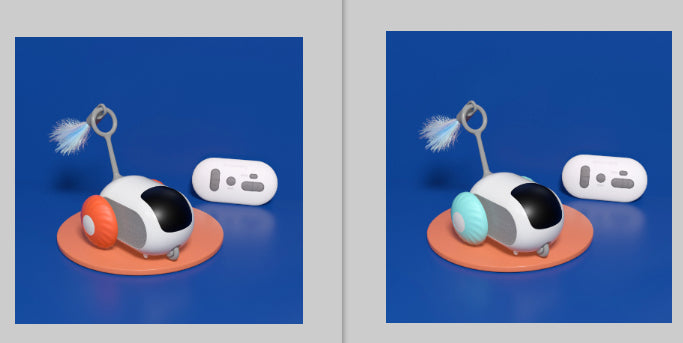 KFX-9701181 Interactive Remote Control Cat Car Toy - Automatic Self-Moving, USB Charging with Obstacle Avoidance