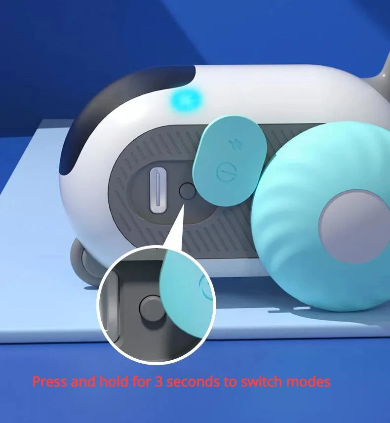 KFX-9701181 Interactive Remote Control Cat Car Toy - Automatic Self-Moving, USB Charging with Obstacle Avoidance