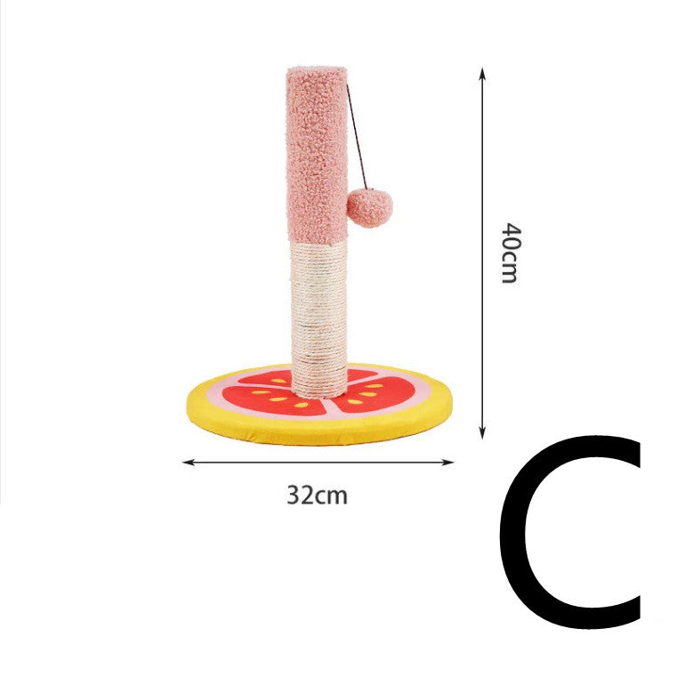 KFX-9703613 Small Cat Climbing Frame with Sisal Scratching Column and Fruit Shape Design