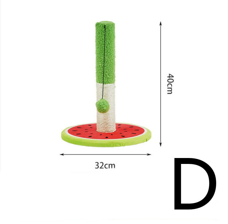 KFX-9703613 Small Cat Climbing Frame with Sisal Scratching Column and Fruit Shape Design