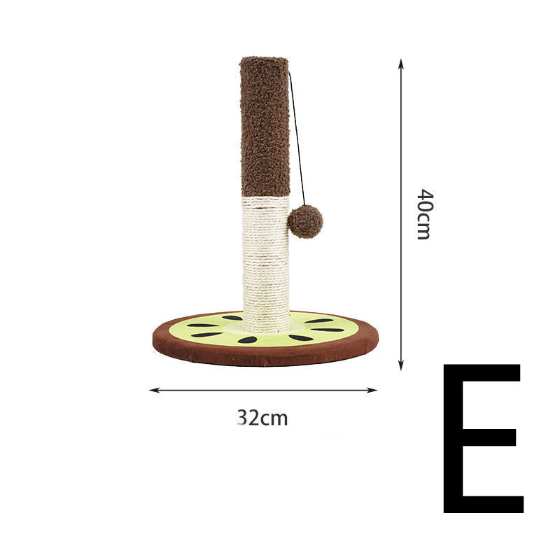 KFX-9703613 Small Cat Climbing Frame with Sisal Scratching Column and Fruit Shape Design