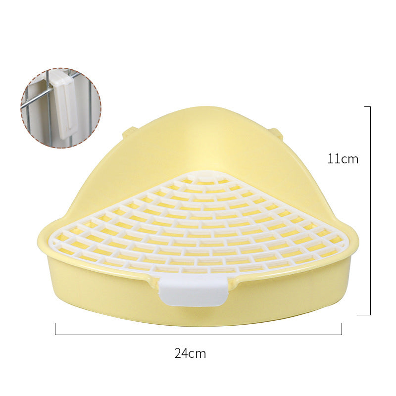 KFX-9705789 Corner Litter Box for Small Pets - Ideal Potty Trainer for Rabbits, Hamsters, Guinea Pigs, Ferrets, and Chinchillas
