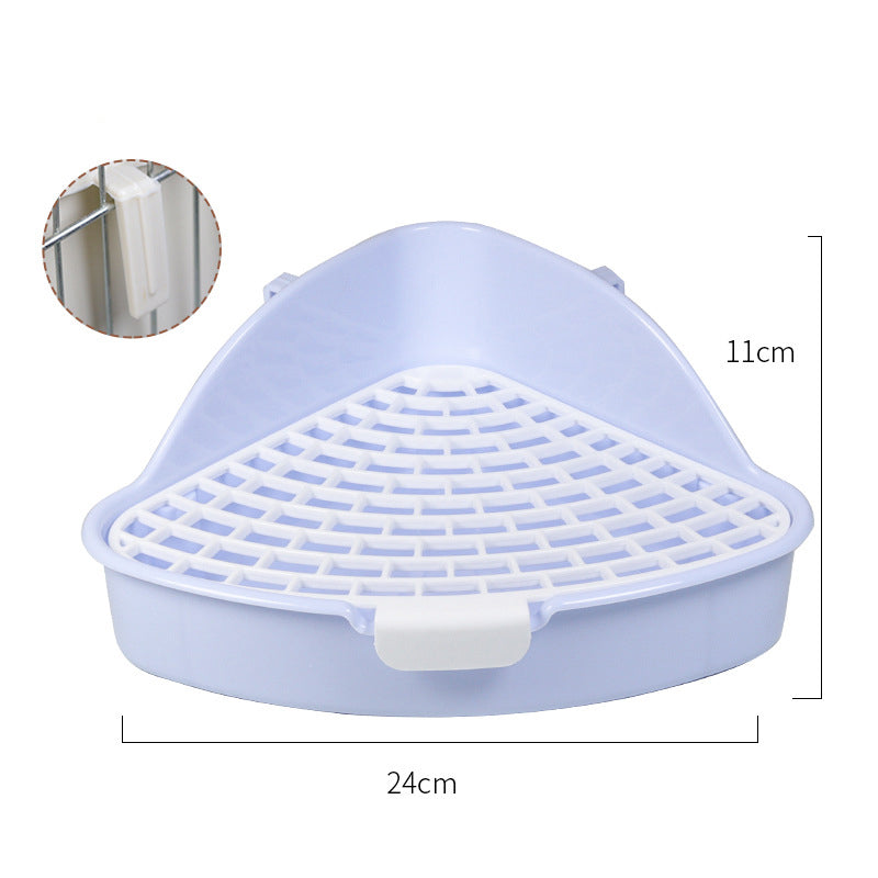 KFX-9705789 Corner Litter Box for Small Pets - Ideal Potty Trainer for Rabbits, Hamsters, Guinea Pigs, Ferrets, and Chinchillas