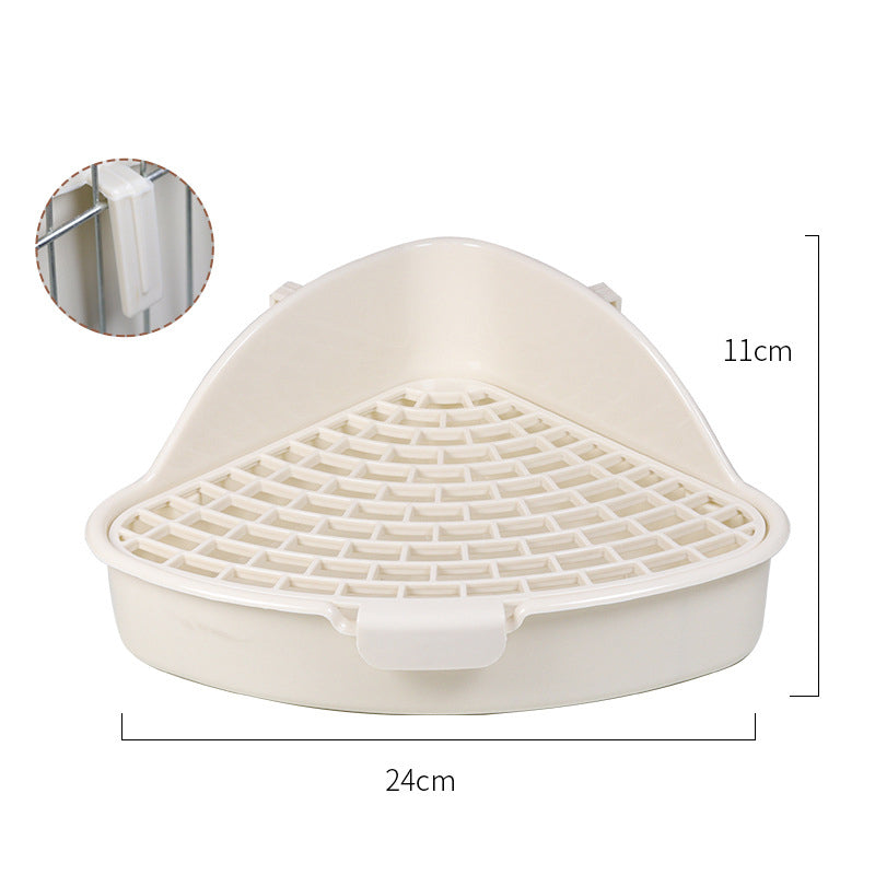 KFX-9705789 Corner Litter Box for Small Pets - Ideal Potty Trainer for Rabbits, Hamsters, Guinea Pigs, Ferrets, and Chinchillas
