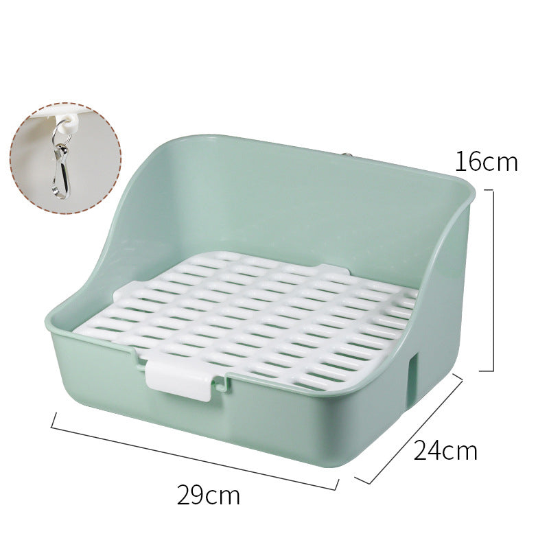 KFX-9705789 Corner Litter Box for Small Pets - Ideal Potty Trainer for Rabbits, Hamsters, Guinea Pigs, Ferrets, and Chinchillas