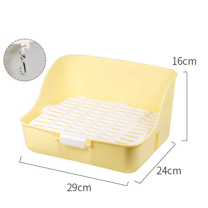 KFX-9705789 Corner Litter Box for Small Pets - Ideal Potty Trainer for Rabbits, Hamsters, Guinea Pigs, Ferrets, and Chinchillas