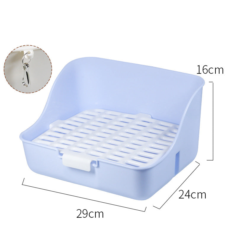 KFX-9705789 Corner Litter Box for Small Pets - Ideal Potty Trainer for Rabbits, Hamsters, Guinea Pigs, Ferrets, and Chinchillas