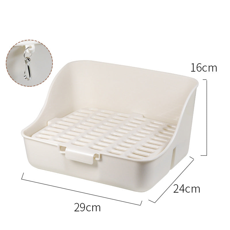 KFX-9705789 Corner Litter Box for Small Pets - Ideal Potty Trainer for Rabbits, Hamsters, Guinea Pigs, Ferrets, and Chinchillas