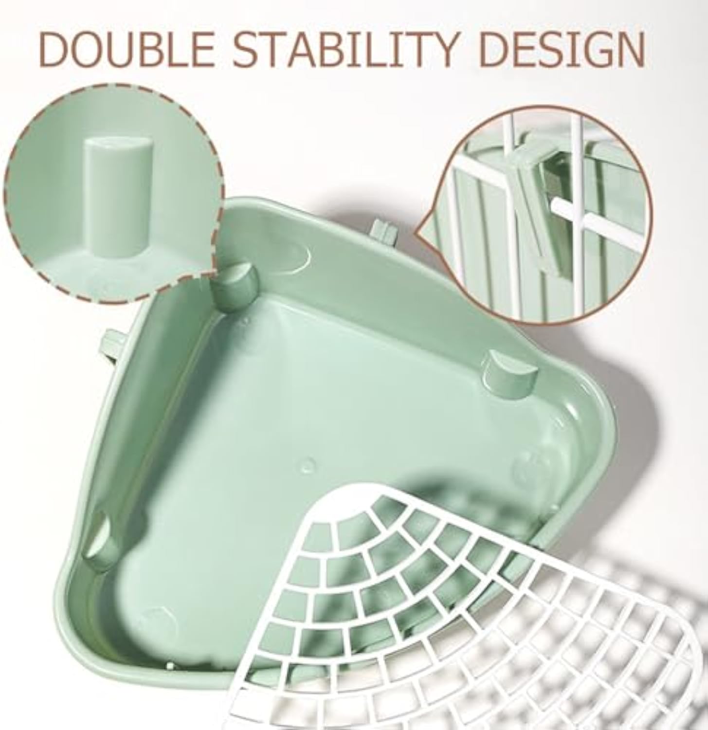 KFX-9705789 Corner Litter Box for Small Pets - Ideal Potty Trainer for Rabbits, Hamsters, Guinea Pigs, Ferrets, and Chinchillas