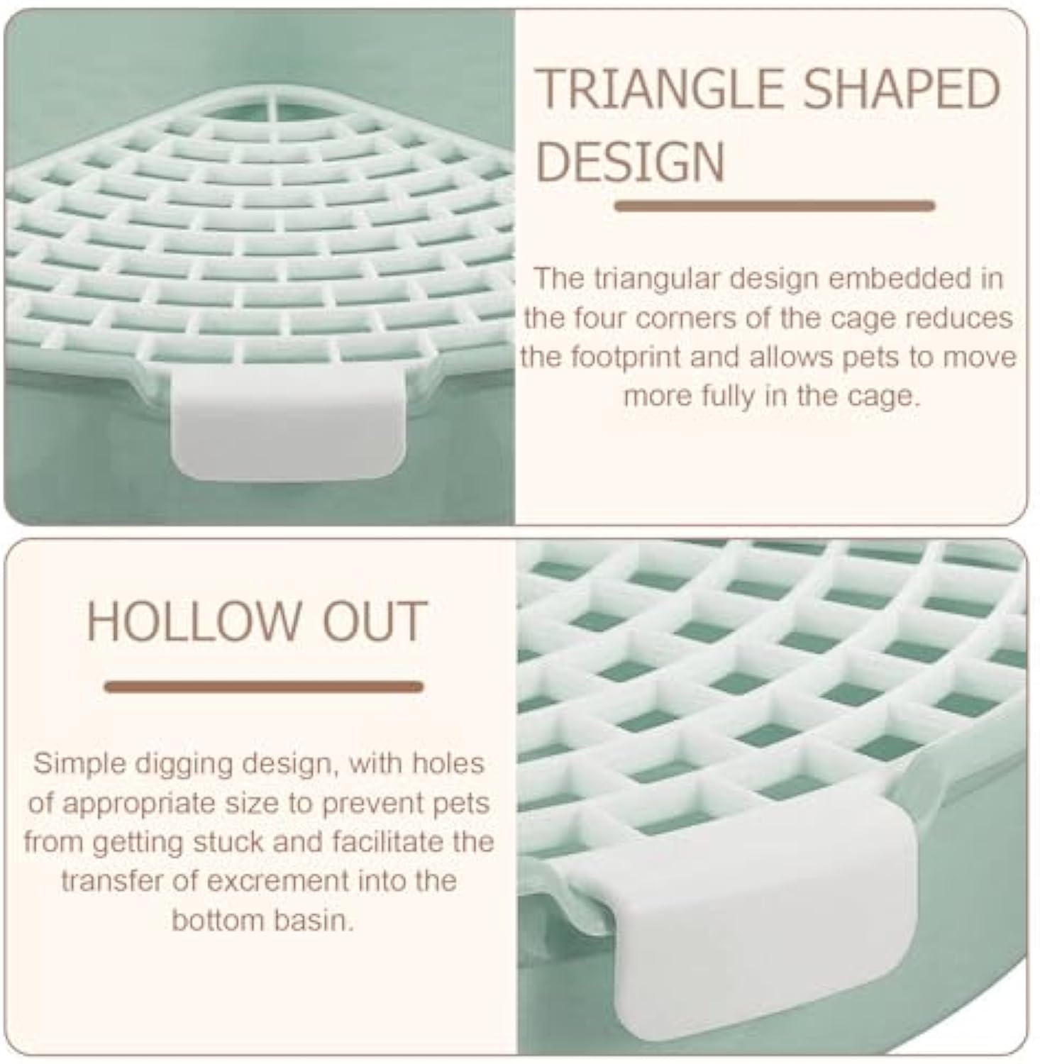 KFX-9705789 Corner Litter Box for Small Pets - Ideal Potty Trainer for Rabbits, Hamsters, Guinea Pigs, Ferrets, and Chinchillas