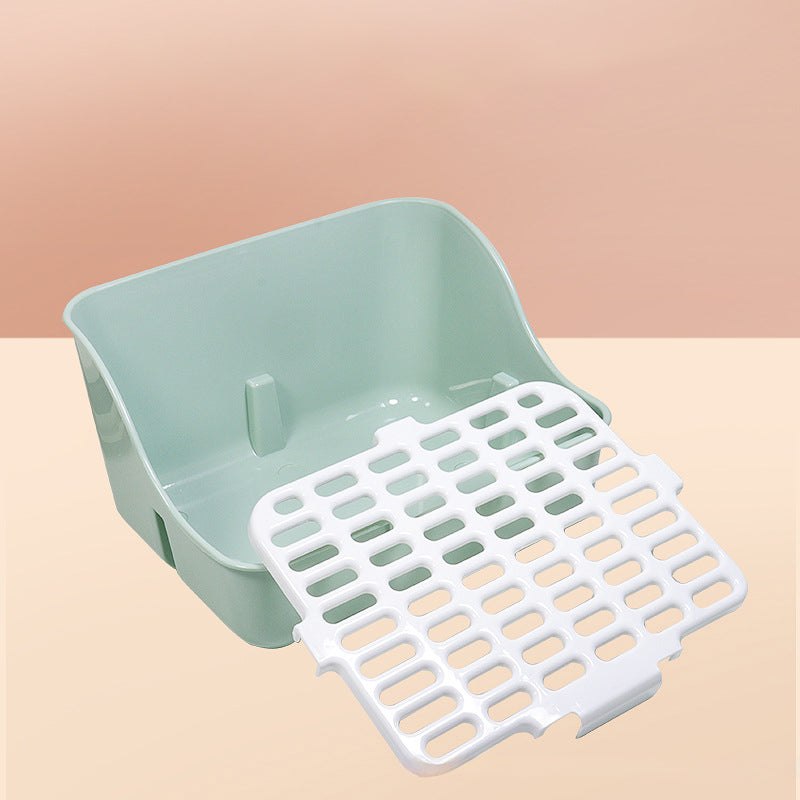 KFX-9705789 Corner Litter Box for Small Pets - Ideal Potty Trainer for Rabbits, Hamsters, Guinea Pigs, Ferrets, and Chinchillas