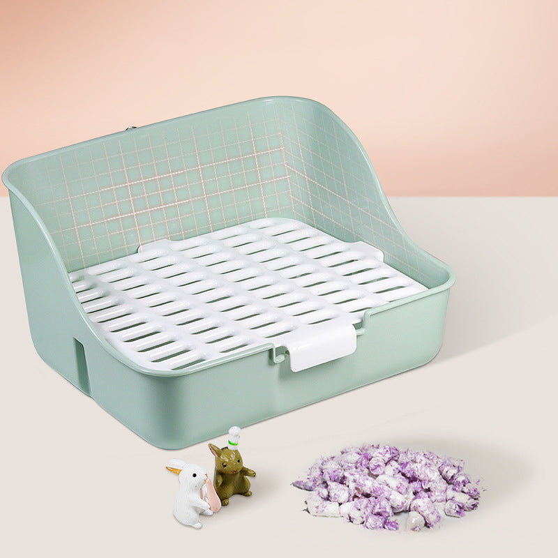 KFX-9705789 Corner Litter Box for Small Pets - Ideal Potty Trainer for Rabbits, Hamsters, Guinea Pigs, Ferrets, and Chinchillas