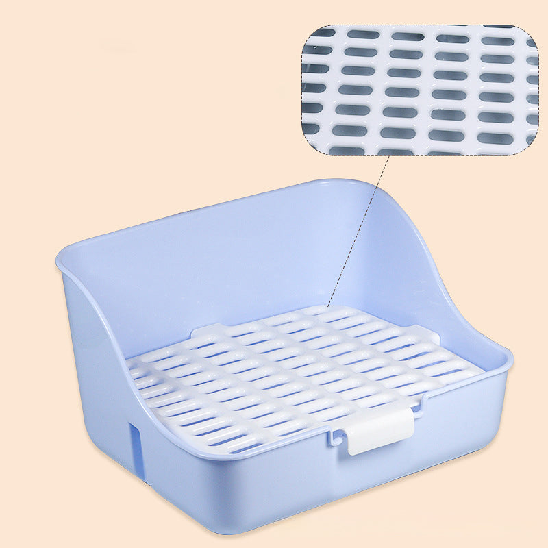 KFX-9705789 Corner Litter Box for Small Pets - Ideal Potty Trainer for Rabbits, Hamsters, Guinea Pigs, Ferrets, and Chinchillas