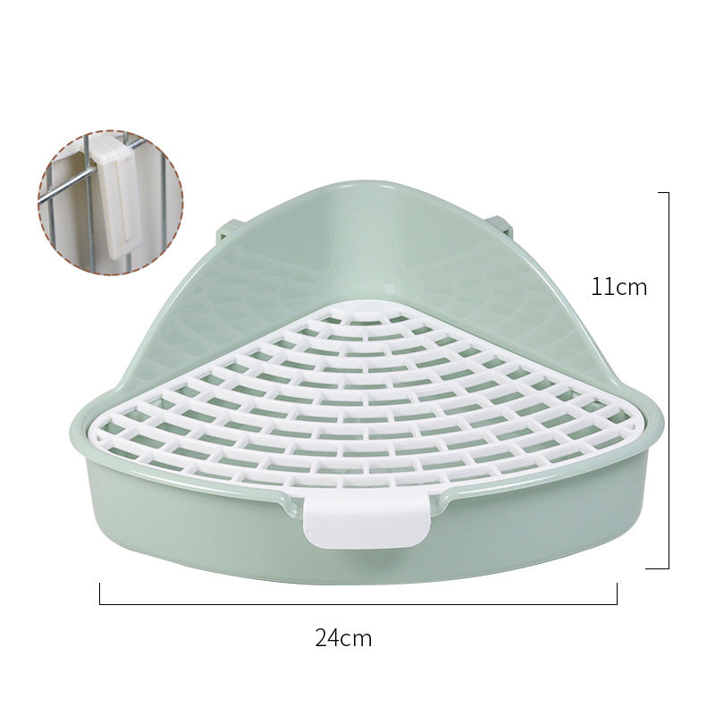KFX-9705789 Corner Litter Box for Small Pets - Ideal Potty Trainer for Rabbits, Hamsters, Guinea Pigs, Ferrets, and Chinchillas