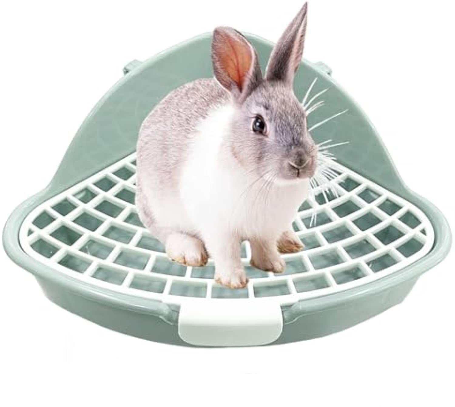 KFX-9705789 Corner Litter Box for Small Pets - Ideal Potty Trainer for Rabbits, Hamsters, Guinea Pigs, Ferrets, and Chinchillas