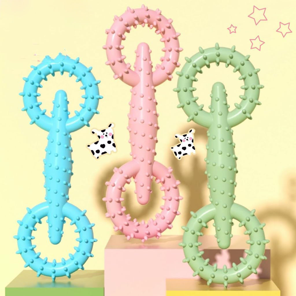 KFX-9707581 TPR Chew Toy Ring for Dogs and Puppies - Safe and Eco-Friendly Teething Stick