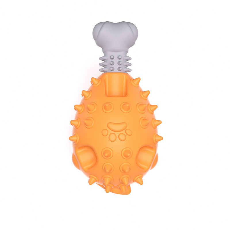 KFX-9708733 Durable Medium TPR Chicken Leg Dog Toy in Various Colors