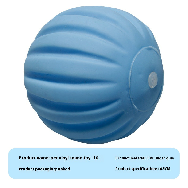 KFX-9710909 Durable Vinyl Simulation Bite-Resistant Ball for Pets - Various Colors Available